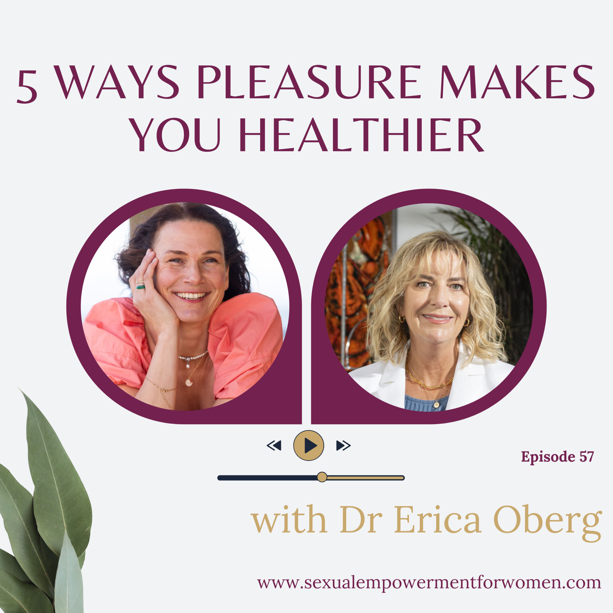 Dr Erica Oberg on the Sexual Empowerment for Women podcast, 5 ways pleasure makes you healthier