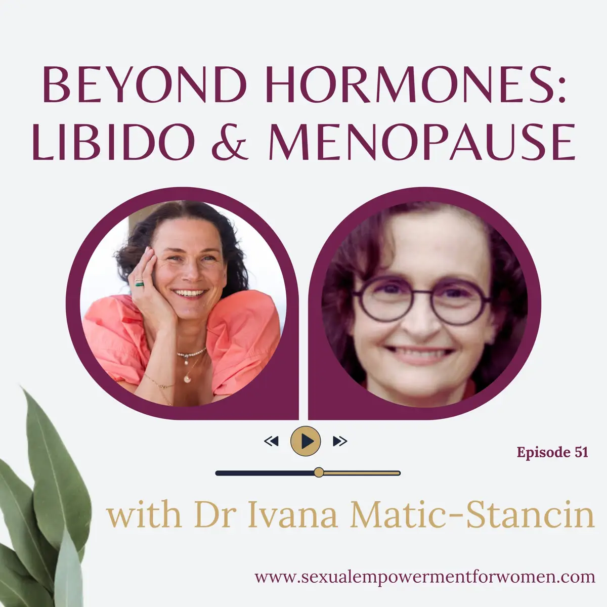Podcast cover: Beyond Hormones, Libido and Menopause with Dr Ivana Matic-Stancin